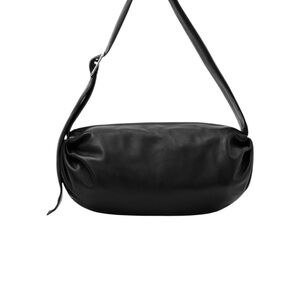 COS Black Leather Crossbody Hobo Bag